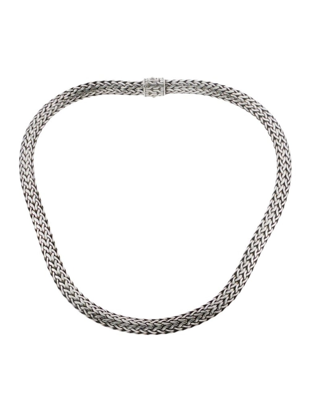 John Hardy Sterling Silver 90 Gram Woven Wheat Classic Chain Necklace Size 16"